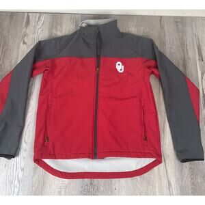 NCAA Oklahoma OU Sooners Full Zip Jacket Men's Medium Zip Pockets Red